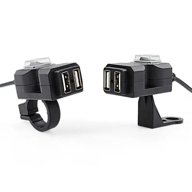 Зарядное устройство на руль мотоцикла с двумя USB портами 9 24 В/90 в| |