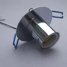 Высокое качество хромирования Керамика основание светильника E27 скрытого монтажа потолочного освещения патрон для осветительных приборов