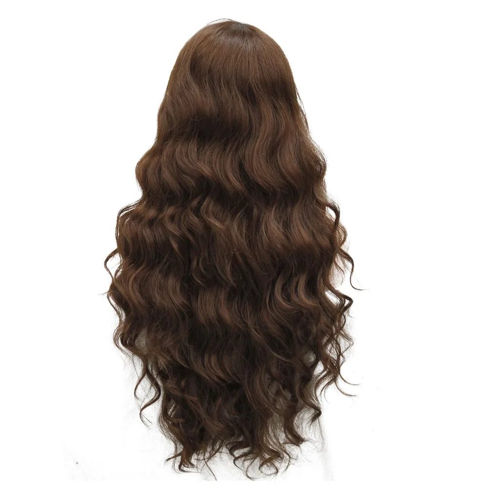 Women S Front Lace Wigs Very Long Wavy Black Brown 30 Inches