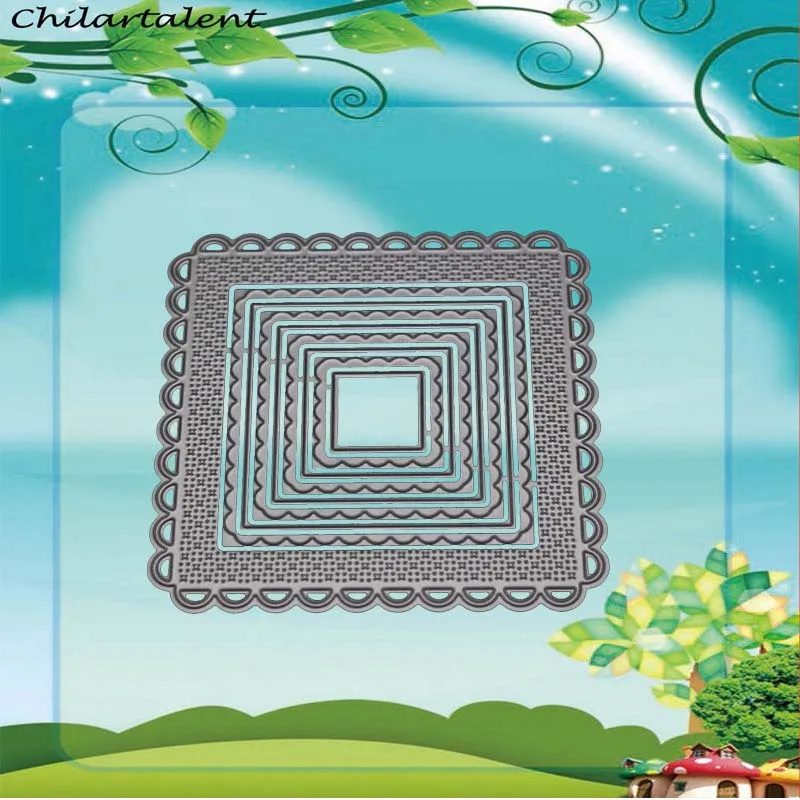 

Square Frame Metal Cutting Dies Stencils for DIY Scrapbooking Decor Embossing DIY Paper Cards Making fustelle metalliche per