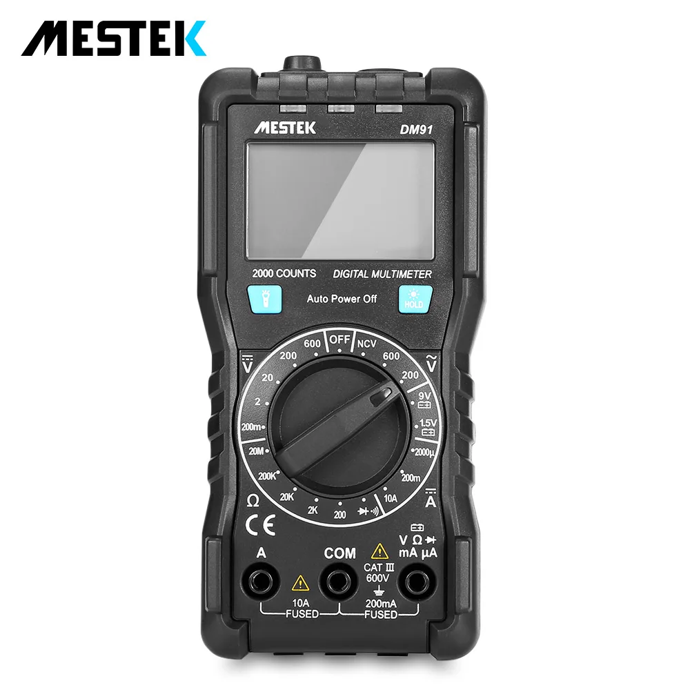 

MESTEK DM91 Multi Meter Handheld LCD Digital Multimeter 1999 Counts Manual Ranging Tool Electrical Instruments