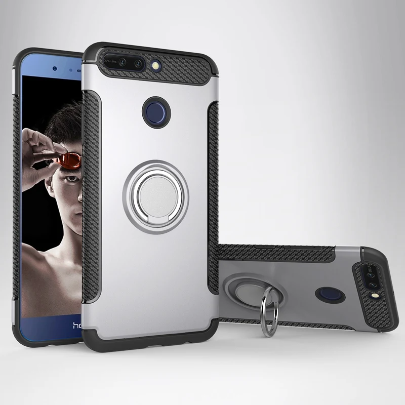 Для huawei honor 8 pro Футляр PC+ мягкие силиконовые кольца адсорбции Чехлы для honor 8 pro V9 держатель телефона Броня чехол