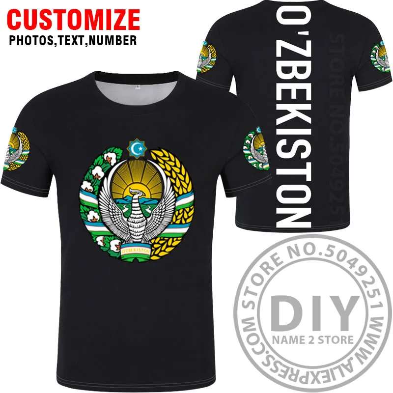 Узбекская футболка diy на заказ с именем номер uzb футболка Национальный флаг uz ozbekiston Узбекская страна текст печать фото одежда - Цвет: Style 7