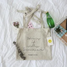 YILE Повседневная и натуральная хлопковая льняная Экологичная для шоппинга с ручкой сумка на плечо с принтом английская буква ZT13d