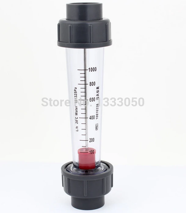 

Free Shipping 32mm Connector Grey Clear Plastic Pipeline Water Flow Meter Flowmeter 1000 L/h