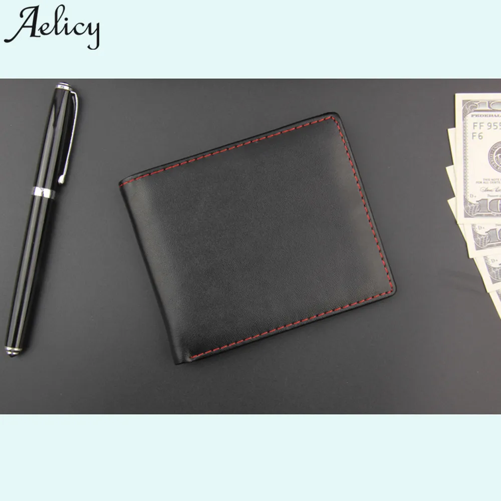 

Aelicy 2018 Leather Men Business Credit Card Holder Wallet Bifold Slim Mini Travel Wallet and Purse Pockets