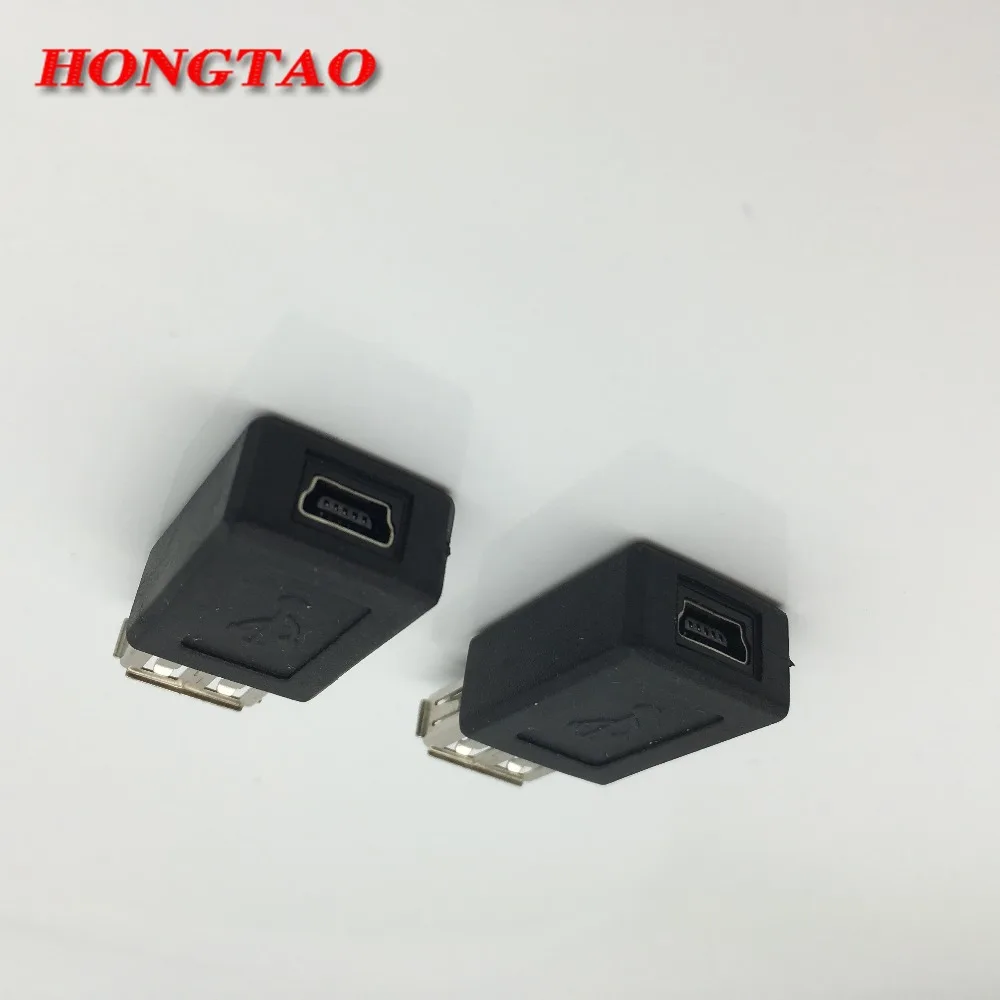 Черный адаптер USB 2 0 типа Мама в mini B мама переходник MINI 5P usb для компьютера OTG New