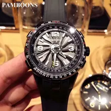 Brand New Men FJ Watch AUTO Watch Black Rubber 3ATM Water Resistant Wrist Watch reloj hombreMen’s Wrist watches relogio masculi
