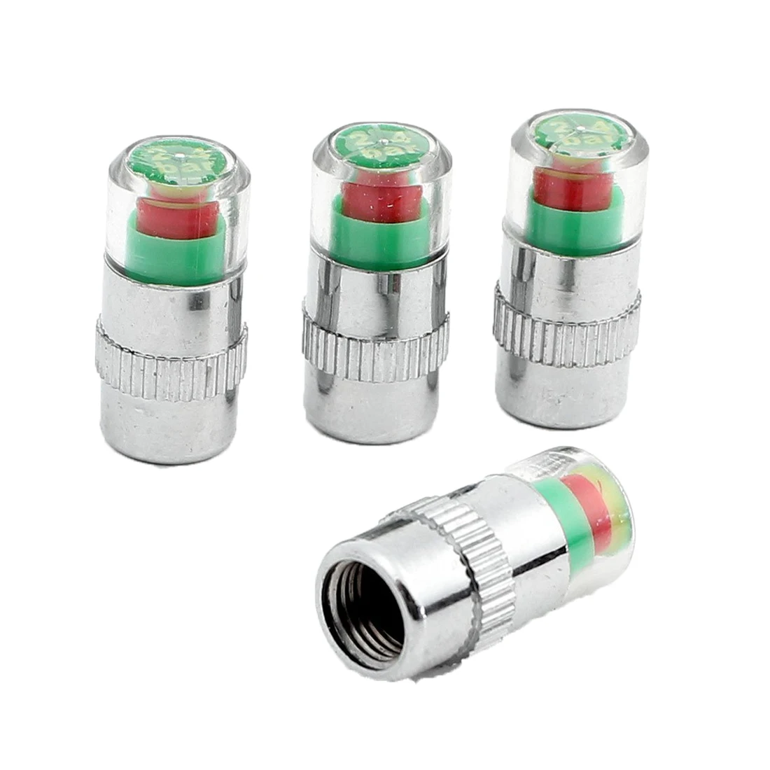 

2.4 Bar 4pcs/set Tire Pressure Tire Monitor Pressure Gauge,Cap Sensor Indicator 3 Color Eye Alert Air Pressure Gauge