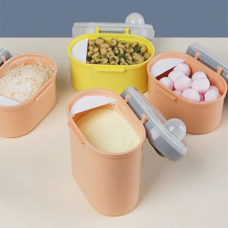 

400/800ML Baby Formula Milk Dispenser Travel Toddler Food Storage Box Stackable Kids Food Container Stackable Food Storage Box