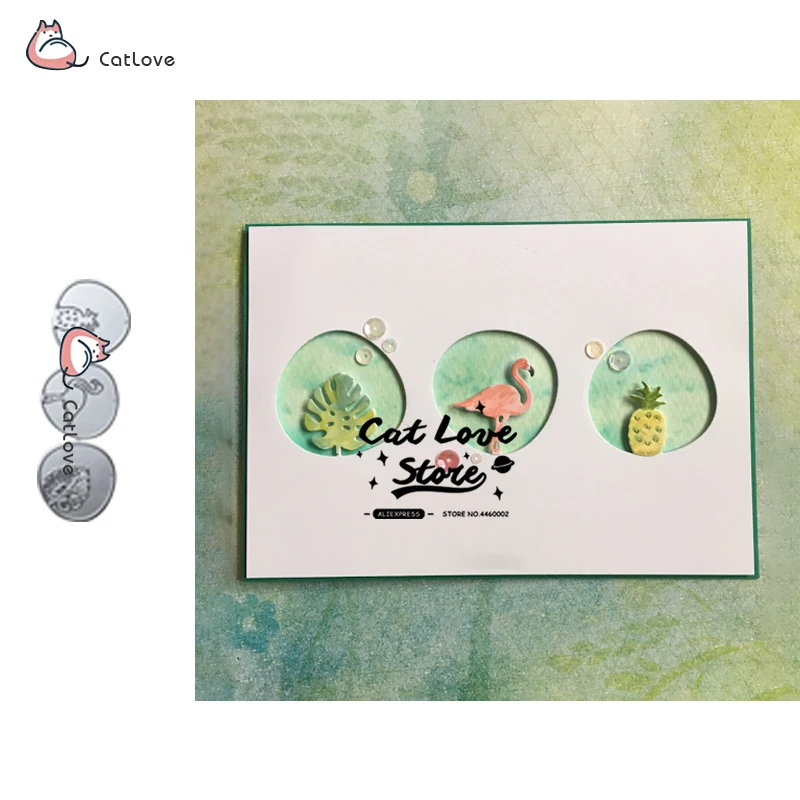 

3PCS/Lot Circle Bird Metal Cutting Dies Stencil For DIY Scrapbooking Paper Card Decorative Craft Dies Embossing Die Cut New 2019