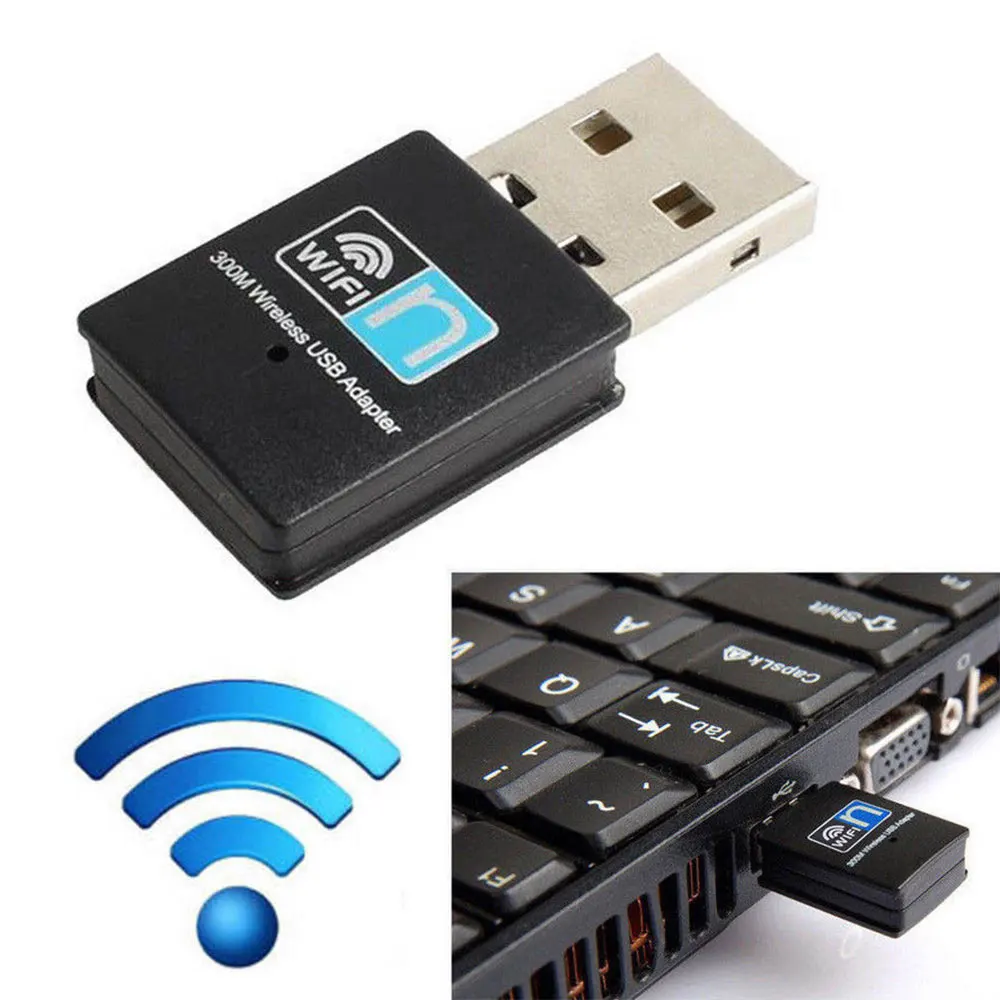 Amdeal 300 м USB 2,0 wifi приемник беспроводной USB адаптер CD драйвер Lan Сетевой ретранслятор черный Универсальный для Raspberry Pi