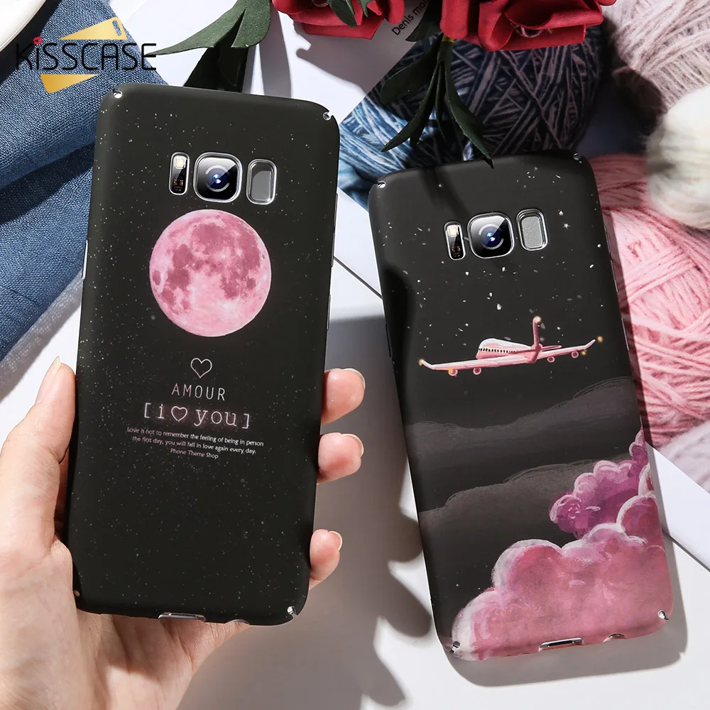 KISSCASE-Cute-Couples-Case-For-Samsung-Galaxy-A8-A7-A9-A6-2018-Case-Love-Heart-Planet