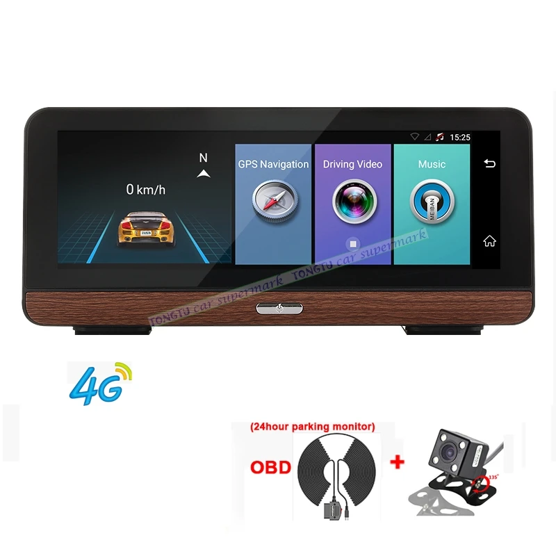 

8"Touch 4G ADAS Android 5.1 wifi GPS 1080P Video Recorder Dual Lens Registrar Dash cam ROM 16GB Parking Monitor car dvr camera
