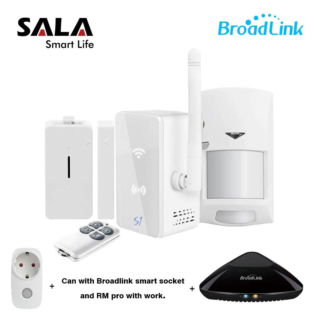 

Broadlink S1 / S1C SmartOne Motion PIR Door Alarm and Security Kit,RM Pro+Smart Home Alarm System IOS ANdroid Remote Control SP3