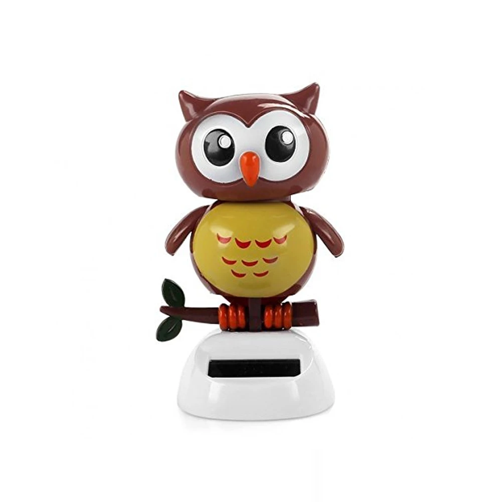 

Adorable Solar Powered Swinging Toy Cute Owl Style Dancing Toy Colorful Car Dashboard Decor Colorful