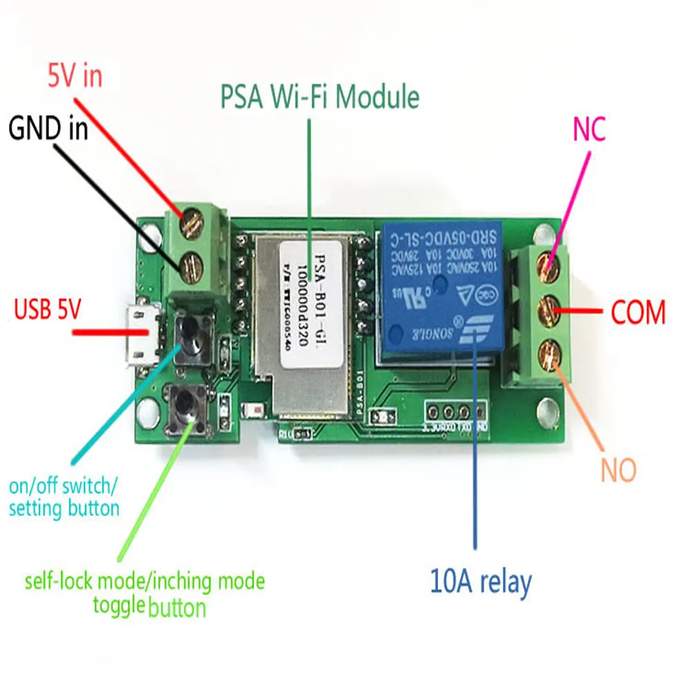 10 шт./лот умный WiFi Пульт дистанционного управления DIY универсальный модуль DC5V 12 в 32 В самоблокирующийся Wifi переключатель таймер для умного дома