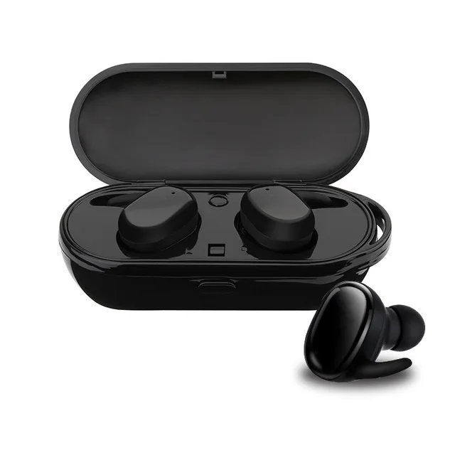 TWS Bluetooth True беспроводной наушники мини невидимый гарнитура Spotrs водостойкий сенсорный зондирования Hands Free вождение автомобиля с микрофоном - Цвет: Black