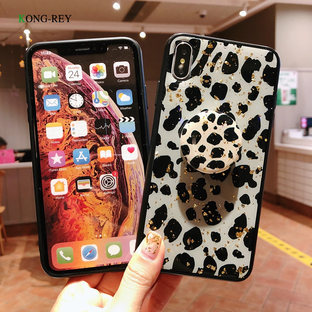 Gold foil sparkling Leopard Print Phone Case For iphone XS Max XR 10 Case For iphone 6 6s 7 8 plus Back Cover Luxury Soft Cases Gold foil sparkling Leopard Print Phone Case For iphone XS Max XR 10 Case For iphone 6 6s 7 8 plus Back Cover Luxury Soft Cases