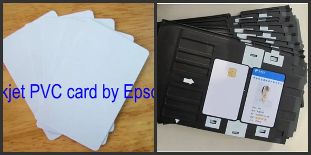 

Dual Double Side Inkjet Printing Blank White PVC cards 230pcs + card tray 2pcs