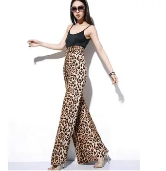

Plus Size S-6XL Fashion Women Loose Wide Leg Long Pant Leopard Print Casual High Waist Palazzo Leggings Trouser Pajama Pants