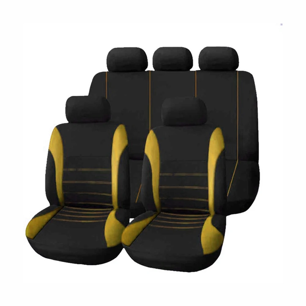 Carnong чехол для сиденья автомобиля универсальный размер для toyota yaris camry verso prado 5 seat terios vios corolla eiz prius чехлы для сидений - Название цвета: Цвет: желтый