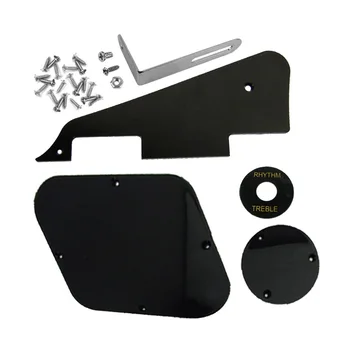 

NEW Set of 1Ply PVC Black Guitar Pickguard Cavity Switch Covers Pickup Selector Plate/Bracket for LP Style Guitar Accessories