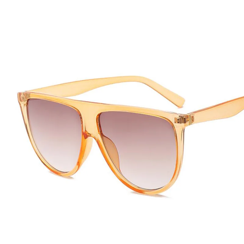 Claic Celebrity Sunglae Women Vintage Retro Flat Top Overized Sun Glae Square Pilot Deigner Large Black_voghion.com