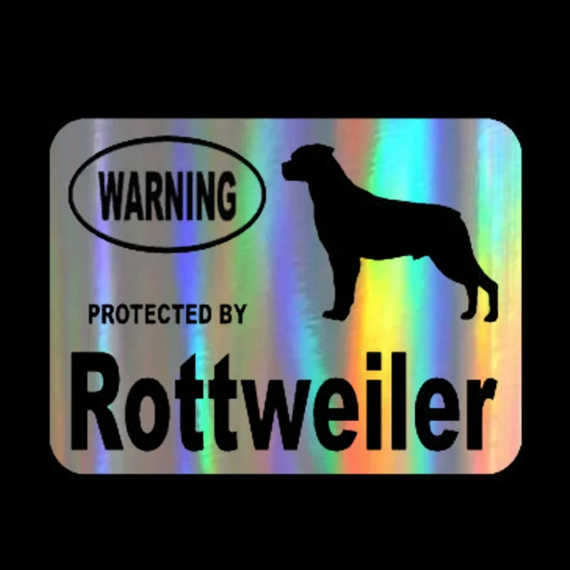 

Car Sticker 13.2cm*10cm Fashion By Rottweiler Dog Decal Reflective Laser 3D Car Stickers Vinyl Car Styling Black Silver