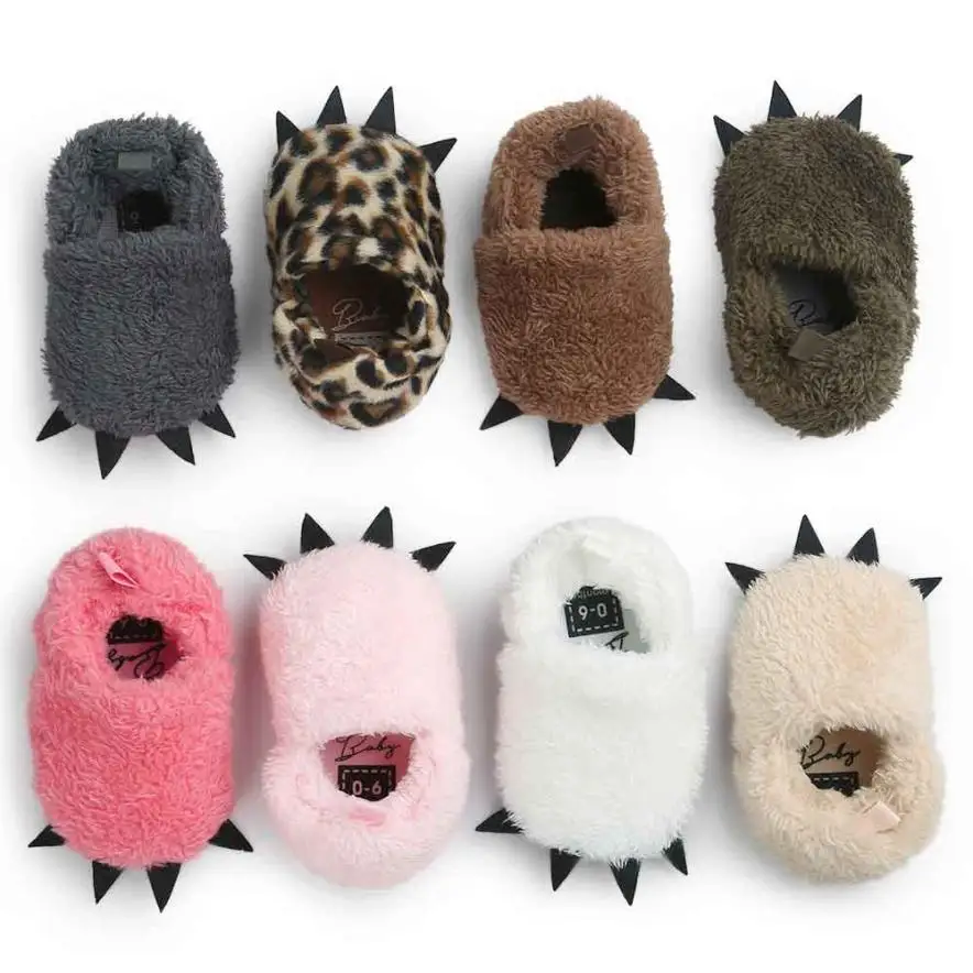 

2017 Baby Girls Boys Cotton-padded Shoes Sneaker Anti-slip Soft Sole Toddler Funny Warmth Floor Shoes BFOF