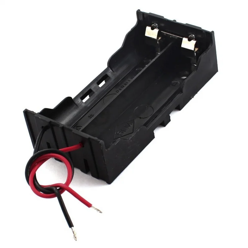 

Plastic 2 x 3.7 V 18650 Battery Holder Case Black