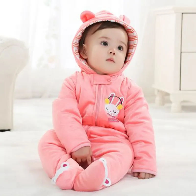 Buy Cute Rabbit Baby Winter Jumpsuit Girls Rompers