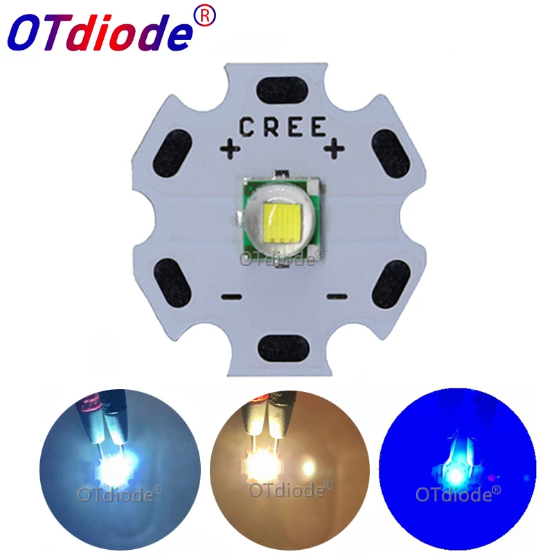 1 шт. CREE XML XM L T6 LED U2 10 Вт Холодный белый Теплый синий красный зеленый УФ