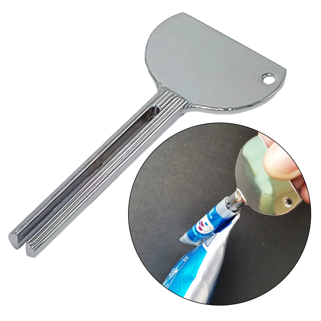 1pc Stainless Steel Toothpaste Squeezer Multifunctional Plastic Cream