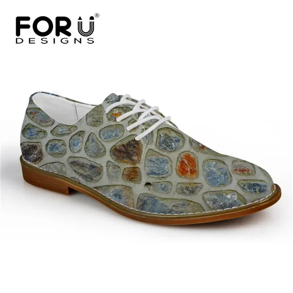 H8773CE FORUDESIGNS/модные мужские туфли-оксфорды с 3D-принтом, кожаные туфли на плоской подошве высокого качества, мужские повседневные модельные туфли для мальчиков, Zapatos - Цвет: H8773CE