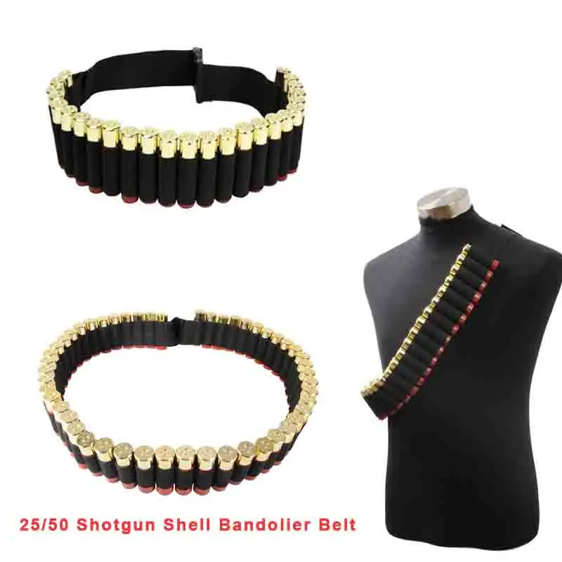 Hunting Outdoor Airsoft Hunting Tactical 25/50 Shotgun Shell Bandolier