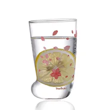 Cherry Blossom Cup Cat's Claw Glass Cup Crystal Coffee Mug Fashion Juice Coffee Milk Glass Cup Kids Breakfast Cup 300ml NEW