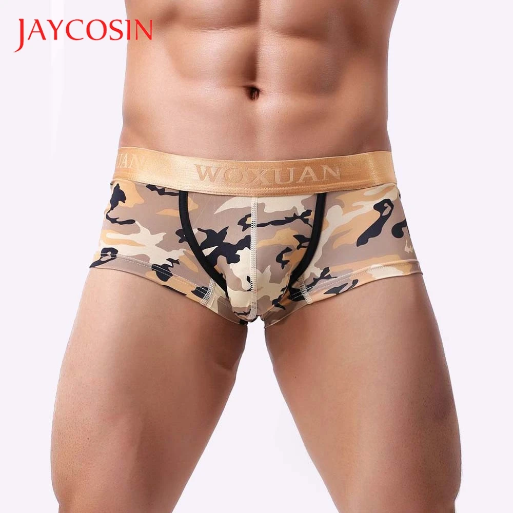 JAYCOSIN мужские модные трусы шорты мягкое нижнее белье с мешочком камуфляжный принт
