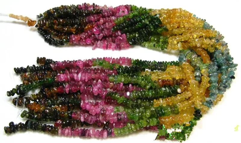 

loose beads TOURMALINE baroque 3-5mm 15" for DIY jewelry making FPPJ wholesale beads nature gem stone