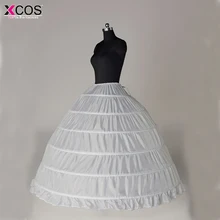 Кружевная кромка, новинка, 6 обручей, Нижняя юбка, суета для бального платья, свадебные платья, Свадебный подъюбник, аксессуары для невесты, Кринолины