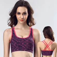 Женский спортивный бюстгальтер с эффектом пуш-ап, без косточек, с подкладкой, нижнее белье для девочек, хлопок, однотонный, с подкладкой, пуш-ап, без косточек, спортивные бюстгальтеры, для тренажерного зала, фитнеса, A7
