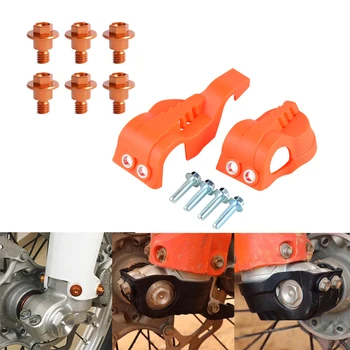 

Front Fork Leg Shoe Covers Fork Srew Bolts Guard Kit For KTM 125 150 180 200 250 350 450 500 EXC EXC-F XC-W XCF-W 2016-2019 Etc
