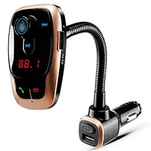 Car Bluetooth Handsfree Kit FM Transmitter Multi-function Dual USB Car Charger MP3 Player for all car Free shipping AGETUNR