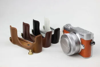 

PU Leather case Half body set Case cover Grip for Lumix GF10 gf10 Camera Bag with Battery Opening