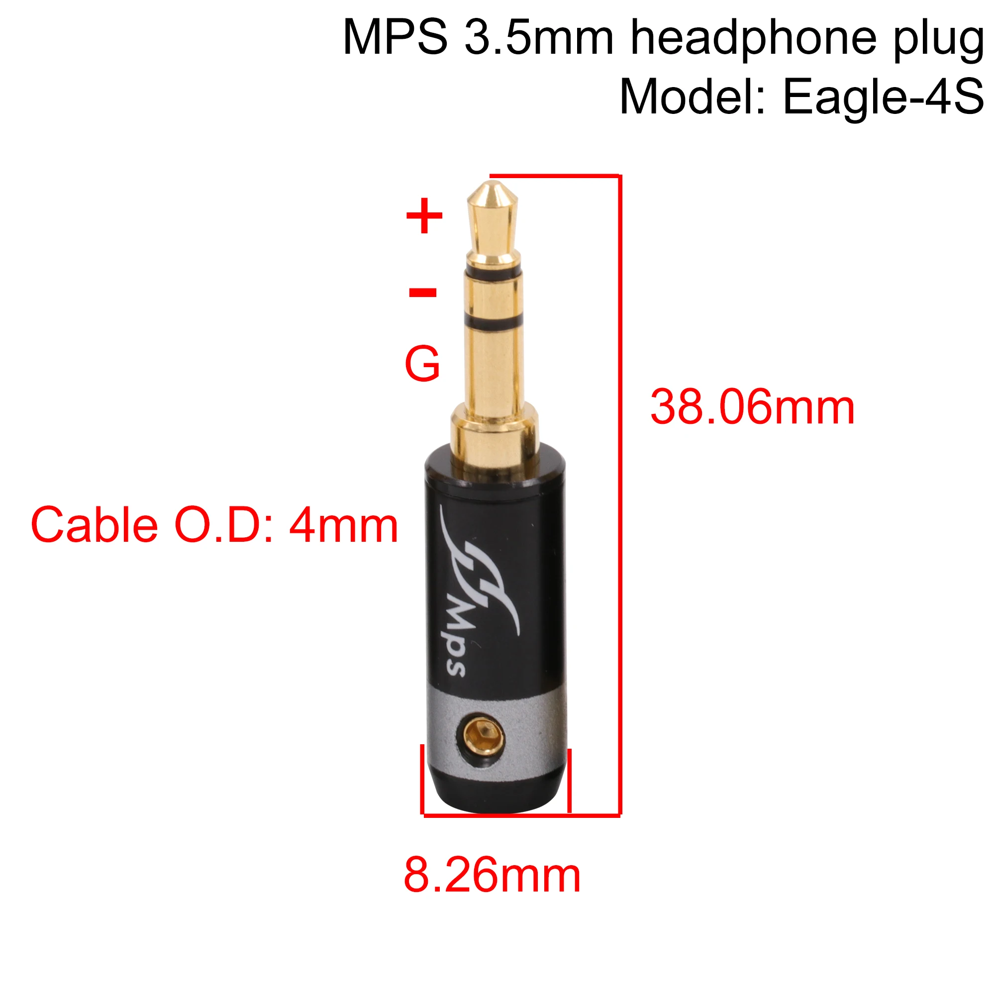 MPS 3,5 мм стерео наушники AUX разъем TRS Hifi аудио DIY разъем для наушников аудио чистый латунный Позолоченный разъем для наушников кабель