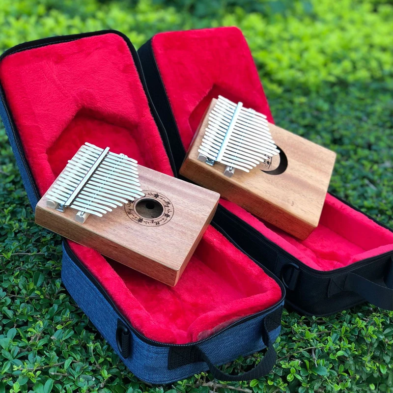 17 клавиш Kalimba чехол сумка для хранения большой палец пианино Mbira портативный