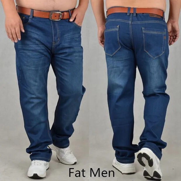 Free shipping Large Size Mens jeans Obese Pants Plus Fertilizer Fat