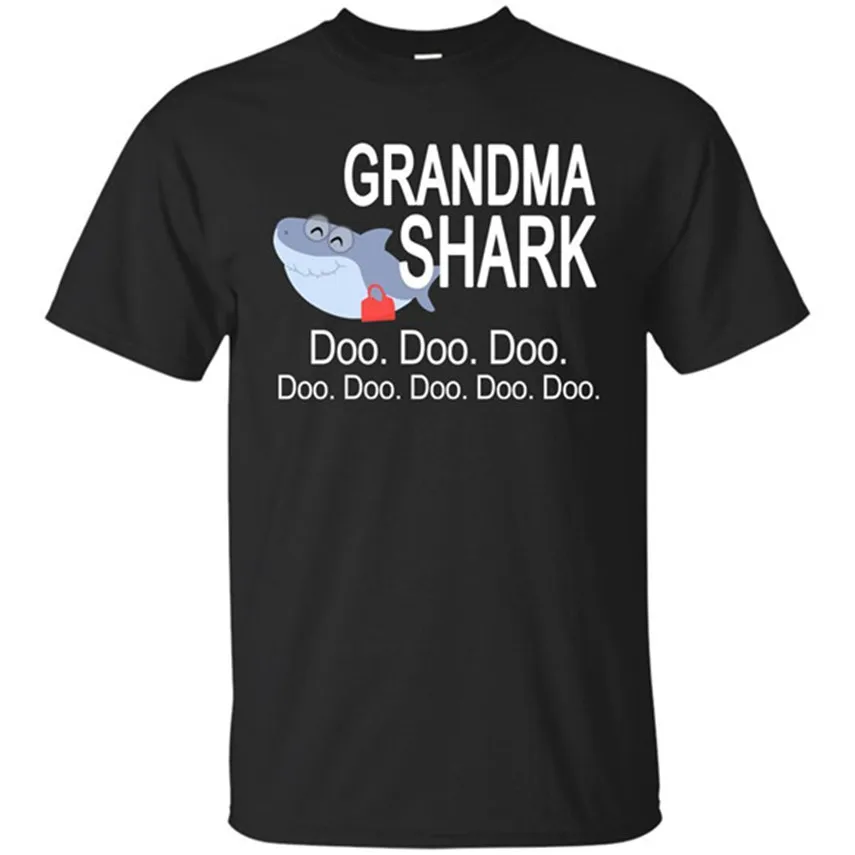 

Navy Black T Shirt Grandma Shark Baby Mommy Daddy Matching Family T Shirt Funny Design Men Unisex New Fashion Tshirt