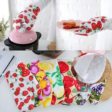 Рукавицы микроволновая печь кухня термостойкий хлопок для выпечки и bbq перчатки для готовки подарок цвет отправляется случайным образом