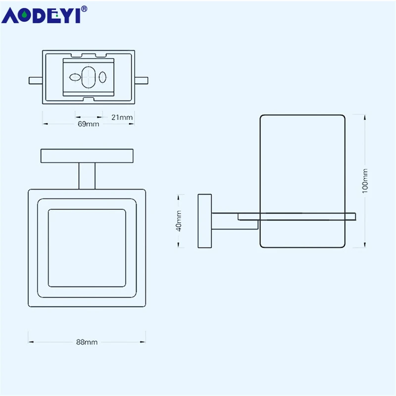 AODEYI набор аксессуаров для ванной комнаты, Твердый латунный крючок для халата, вешалка для полотенец, барная полка, держатель для бумаги, мыло, хромированные аксессуары для ванной комнаты